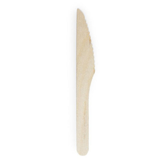 VEGWARE WOODEN KNIFE 6.5IN  X 1000