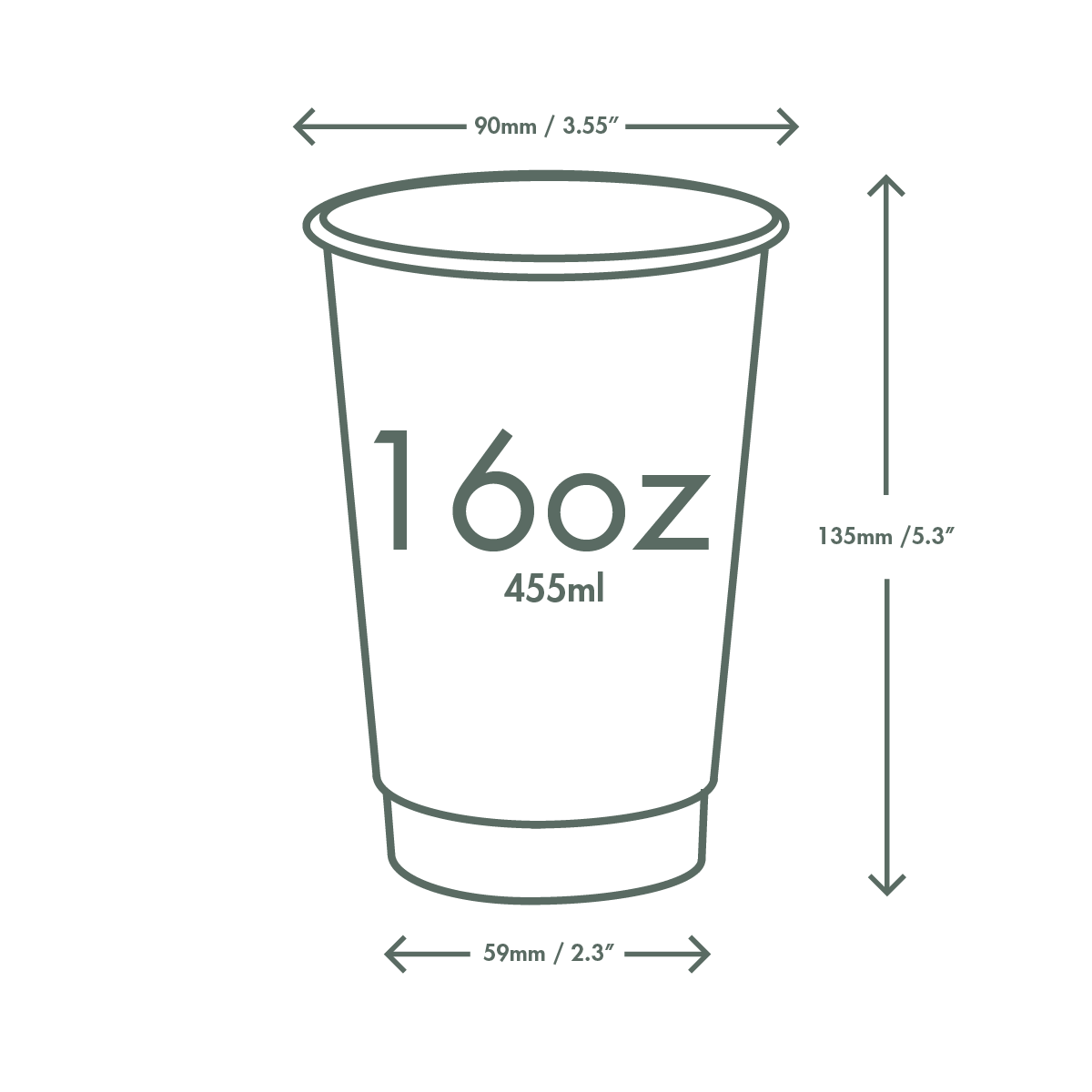 Vegware Cup Size 16oz