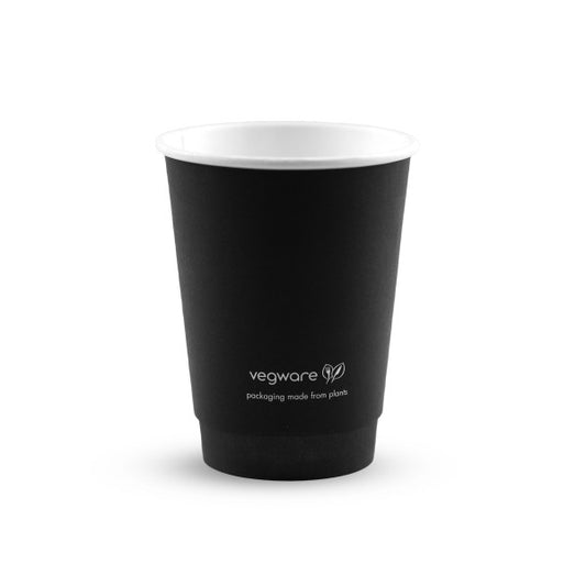 VEGWARE 8OZ BLACK DOUBLE WALLED CUP X 500