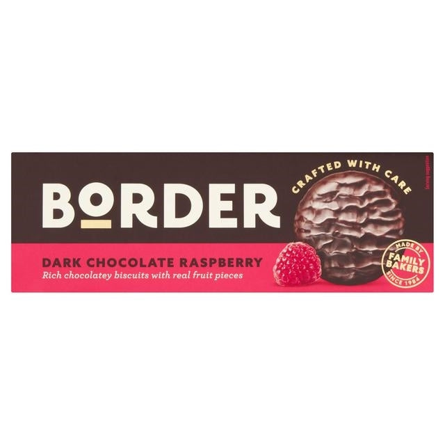 BORDER DARK CHOCOLATE RASPBERRY 150G X 14
