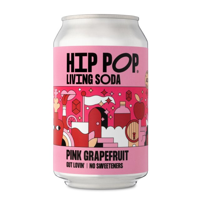 HIP POP PINK GRAPEFRUIT 330ML X 12