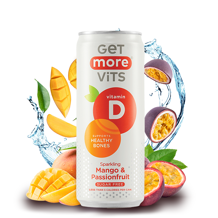 GET MORE VITS MANGO/PASSIONFRUIT 330ML CANS X 12