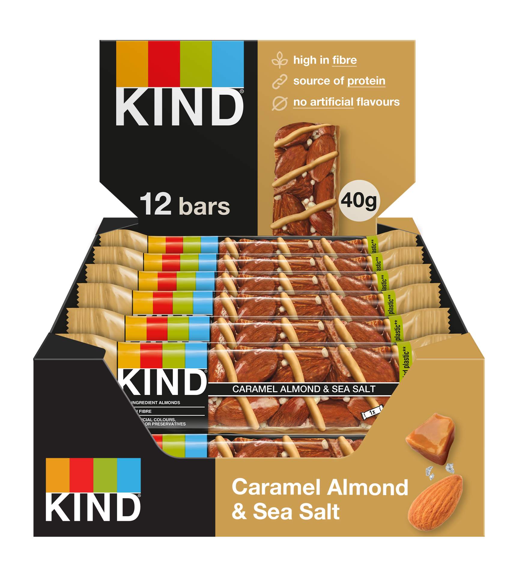 KIND BAR CARAMEL ALMOND & SEA SALT 40G X 12
