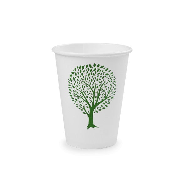 VEGWARE GREEN TREE SINGLE WALL 12oz CUPS X 1000