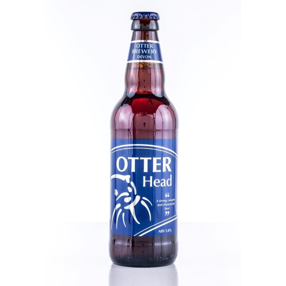 Bottle of Otter Head beer on a white background