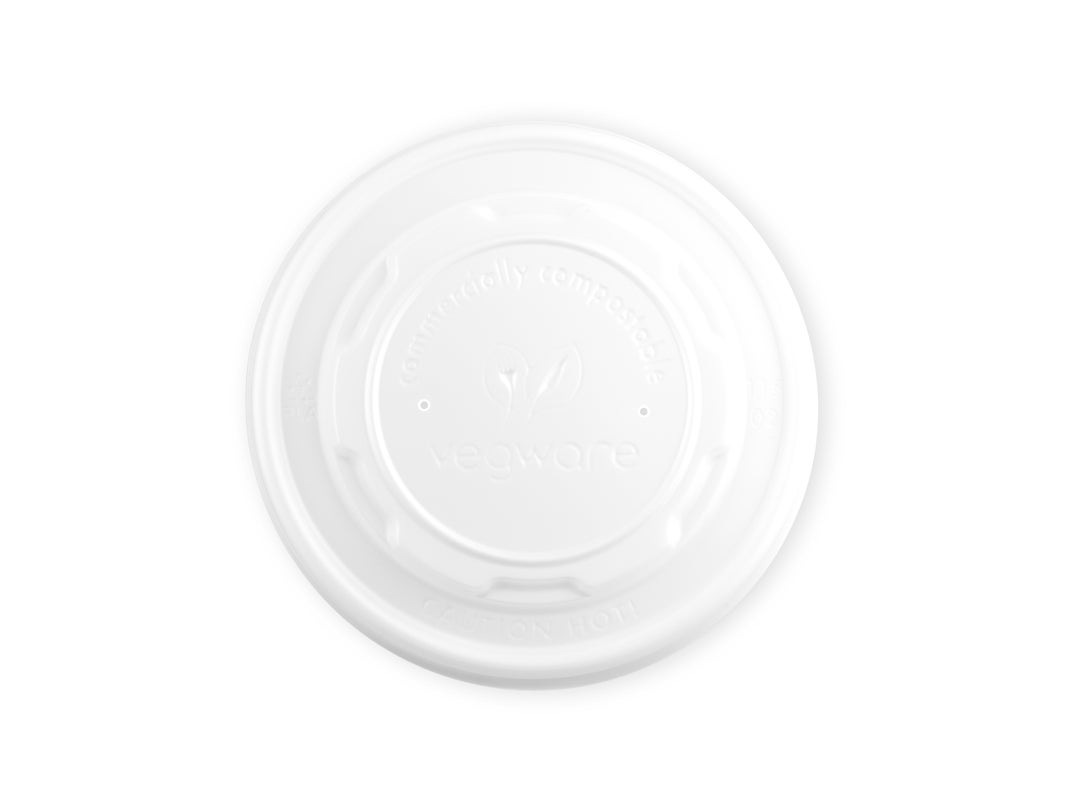 VEGWARE 115MM flat hot soup LIDS 12-32oz x 500