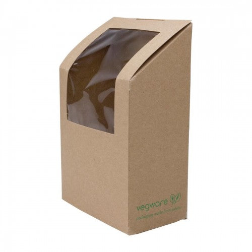 VEGWARE WRAP KRAFT CARTON WINDOW BOX x 500